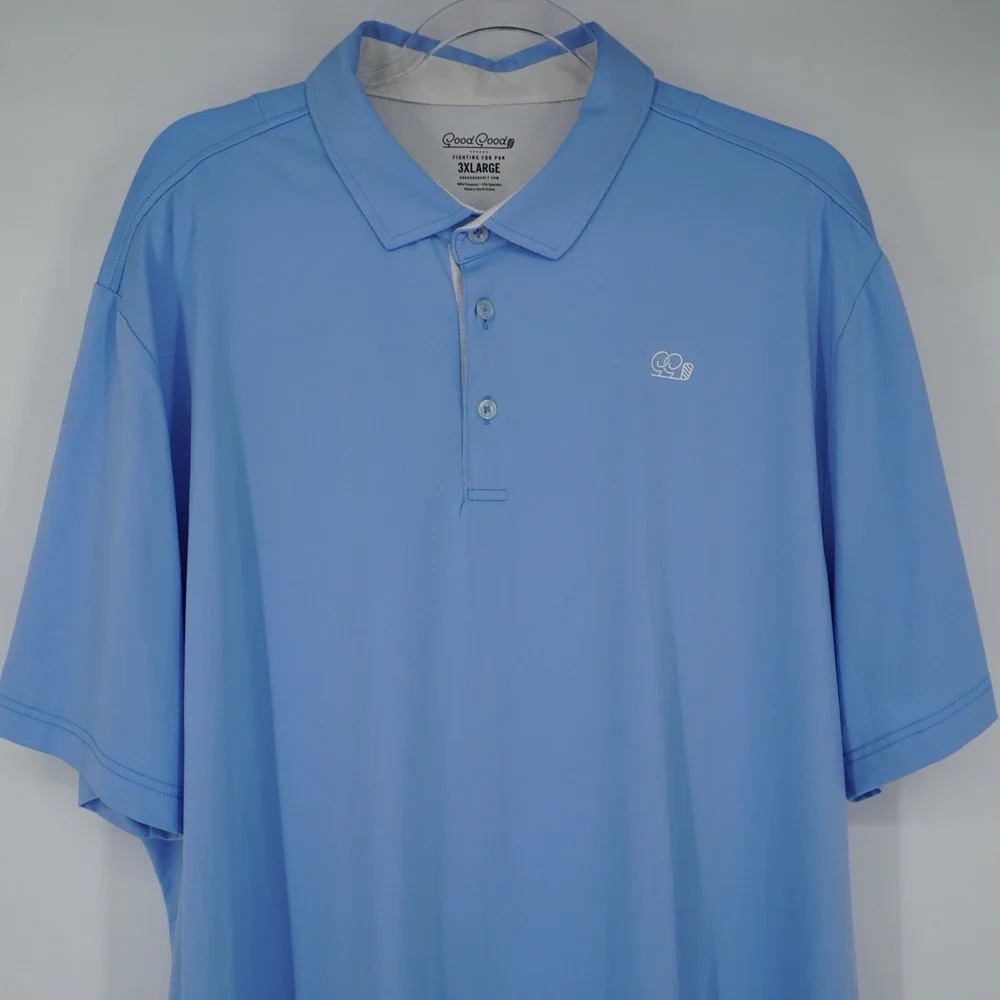 Good Good Fighting For Par Performance Men Golf Polo Blue 3XLarge Golfing 3XL